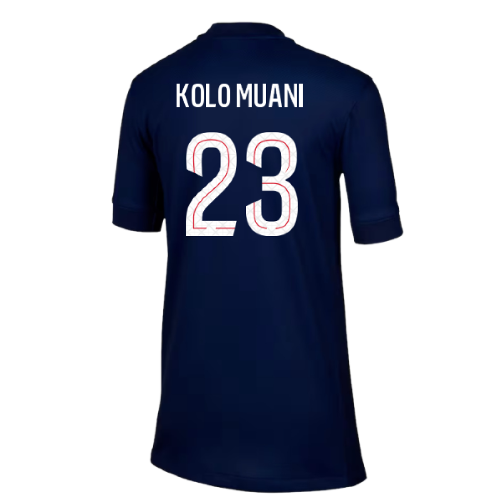 2025-2026 PSG Paris Saint Germain Home Shirt (Kids) (Kolo Muani 23)