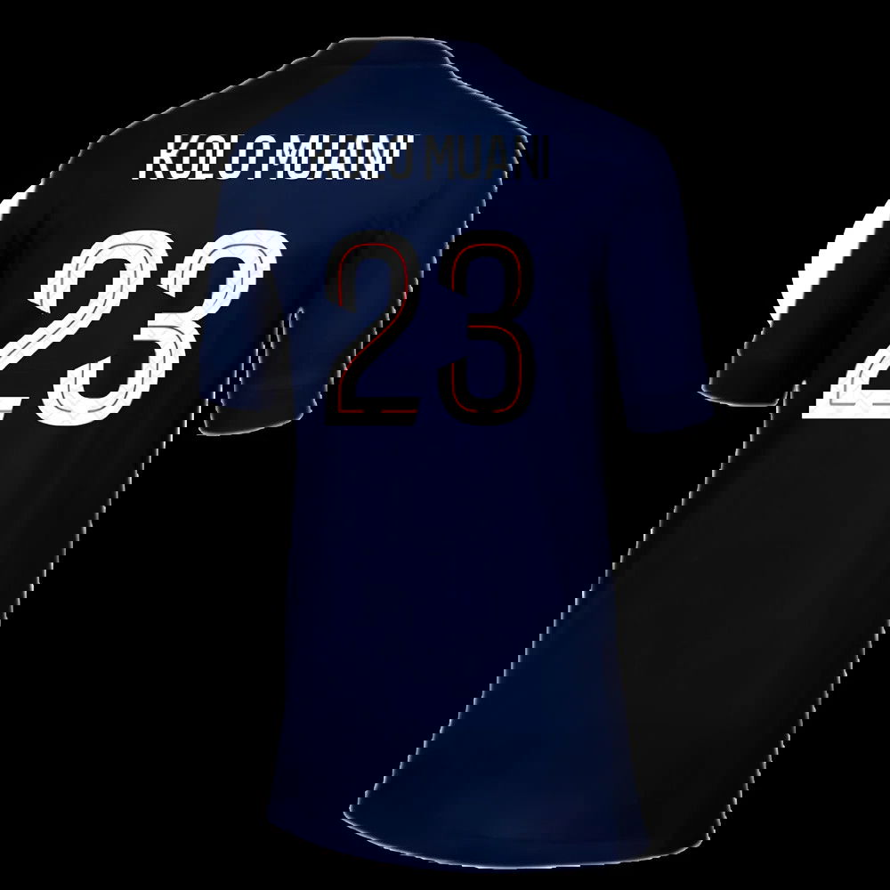 2025-2026 PSG Paris Saint Germain Home Shirt (Kids) (Kolo Muani 23)