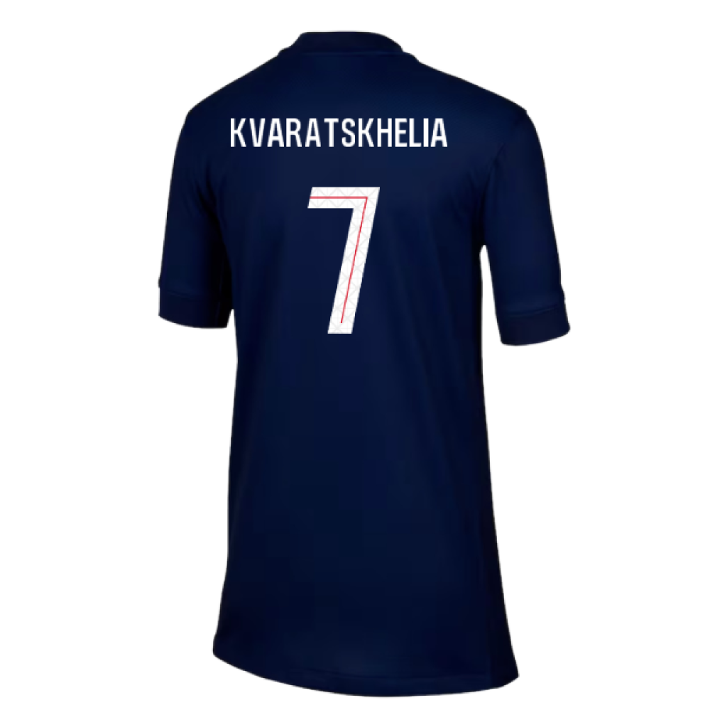 2025-2026 PSG Paris Saint Germain Home Shirt (Kids) (Kvaratskhelia 7)