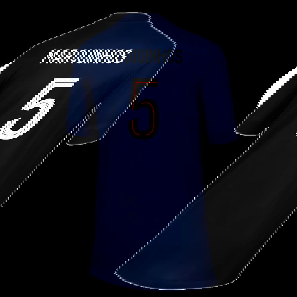 2025-2026 PSG Paris Saint Germain Home Shirt (Kids) (Marquinhos 5)