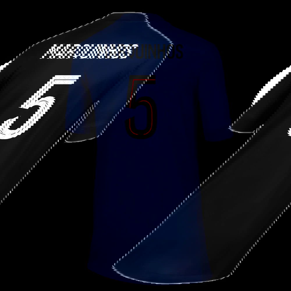 2025-2026 PSG Paris Saint Germain Home Shirt (Kids) (Marquinhos 5)