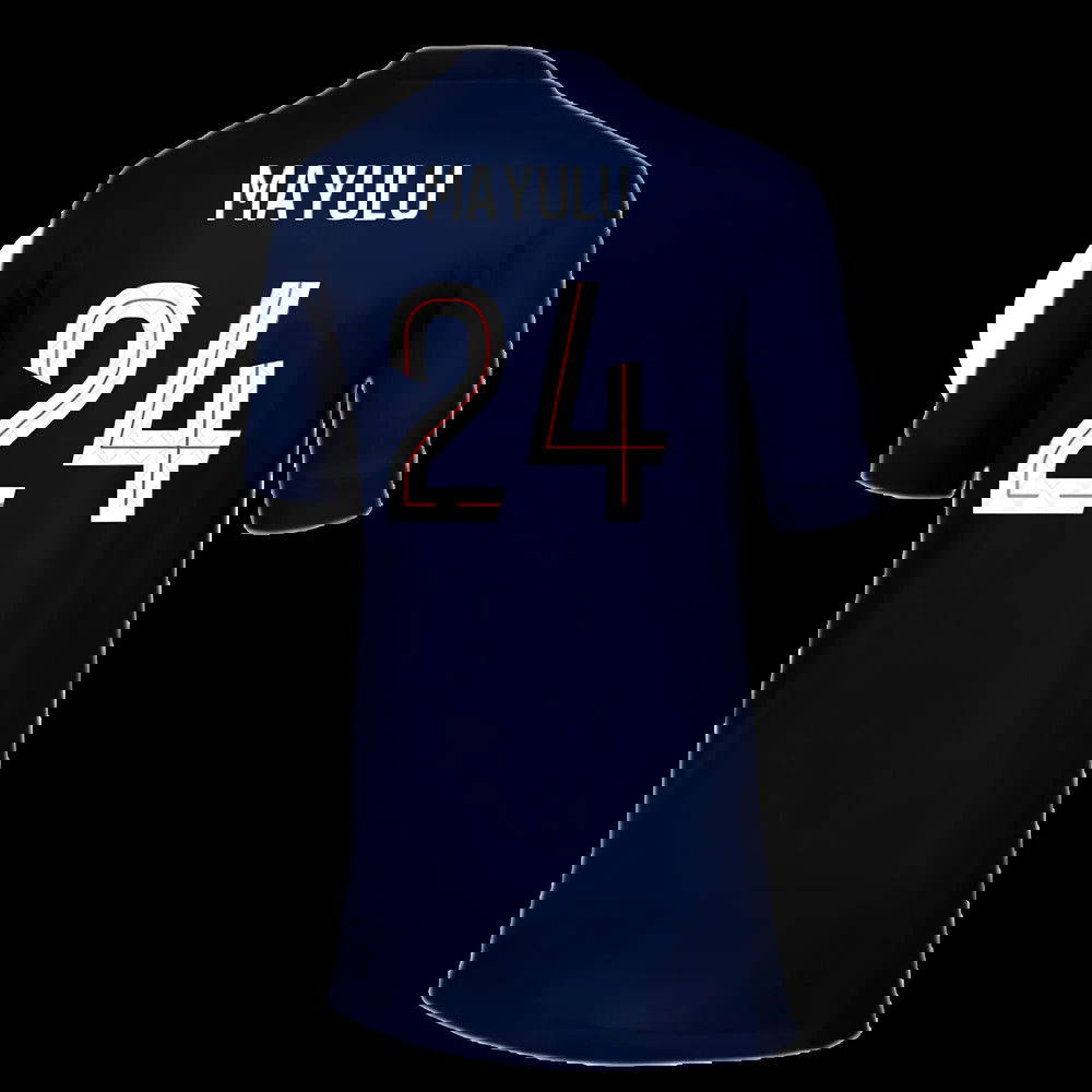 2025-2026 PSG Paris Saint Germain Home Shirt (Kids) (Mayulu 24)