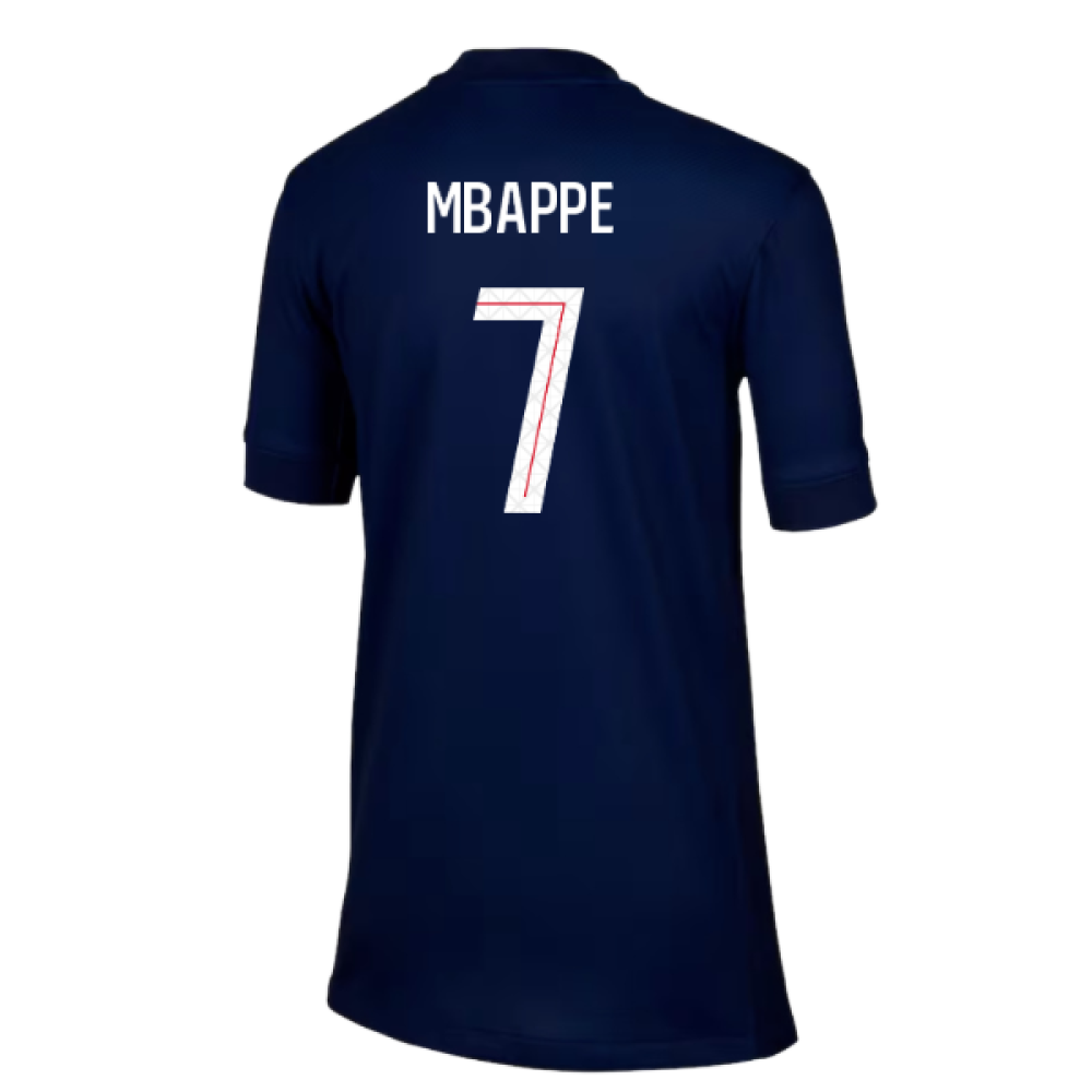 2025-2026 PSG Paris Saint Germain Home Shirt (Kids) (Mbappe 7)