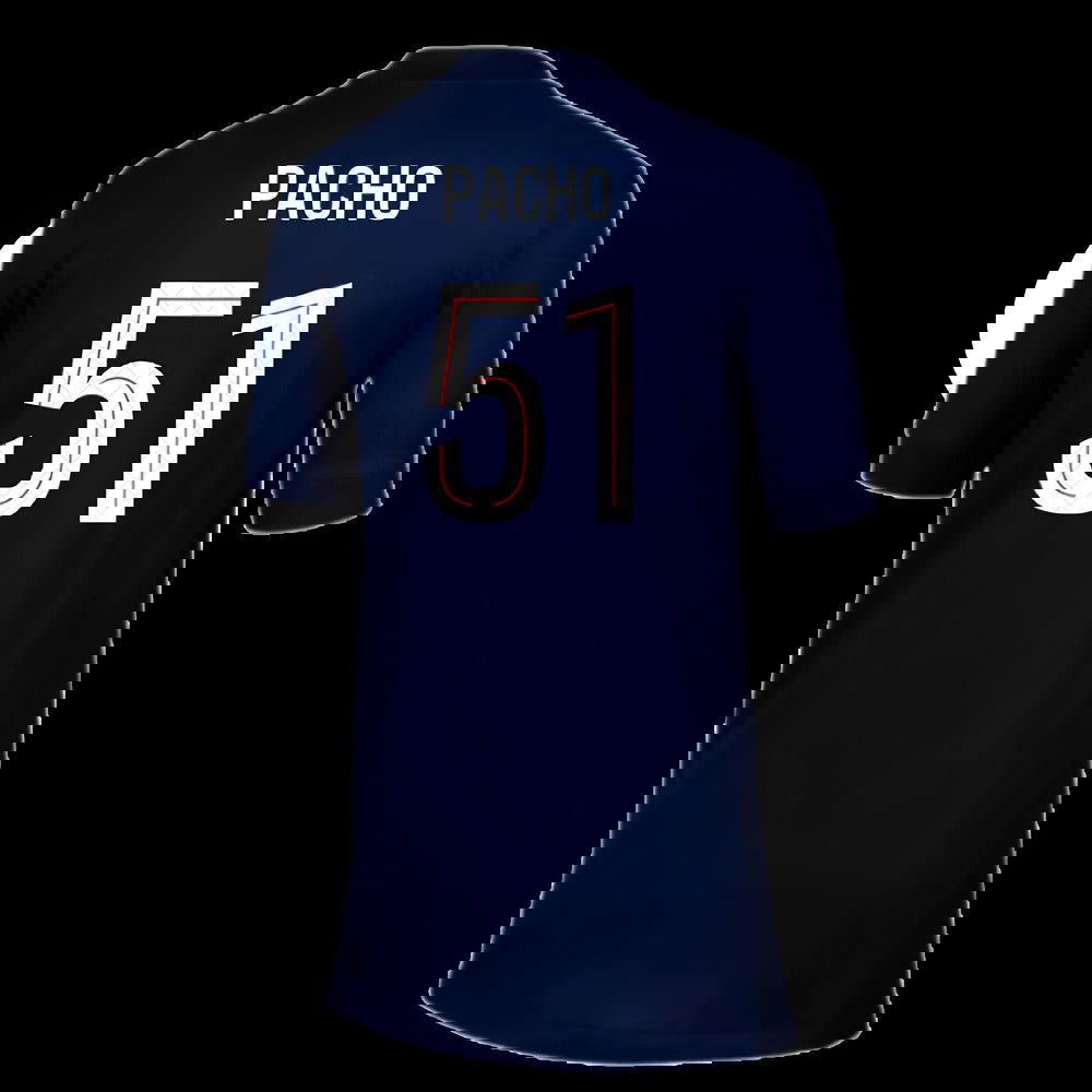 2025-2026 PSG Paris Saint Germain Home Shirt (Kids) (Pacho 51)