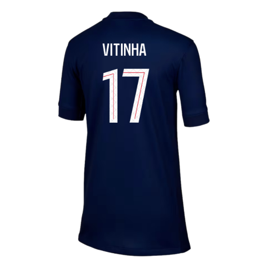 2025-2026 PSG Paris Saint Germain Home Shirt (Kids) (Vitinha 17)