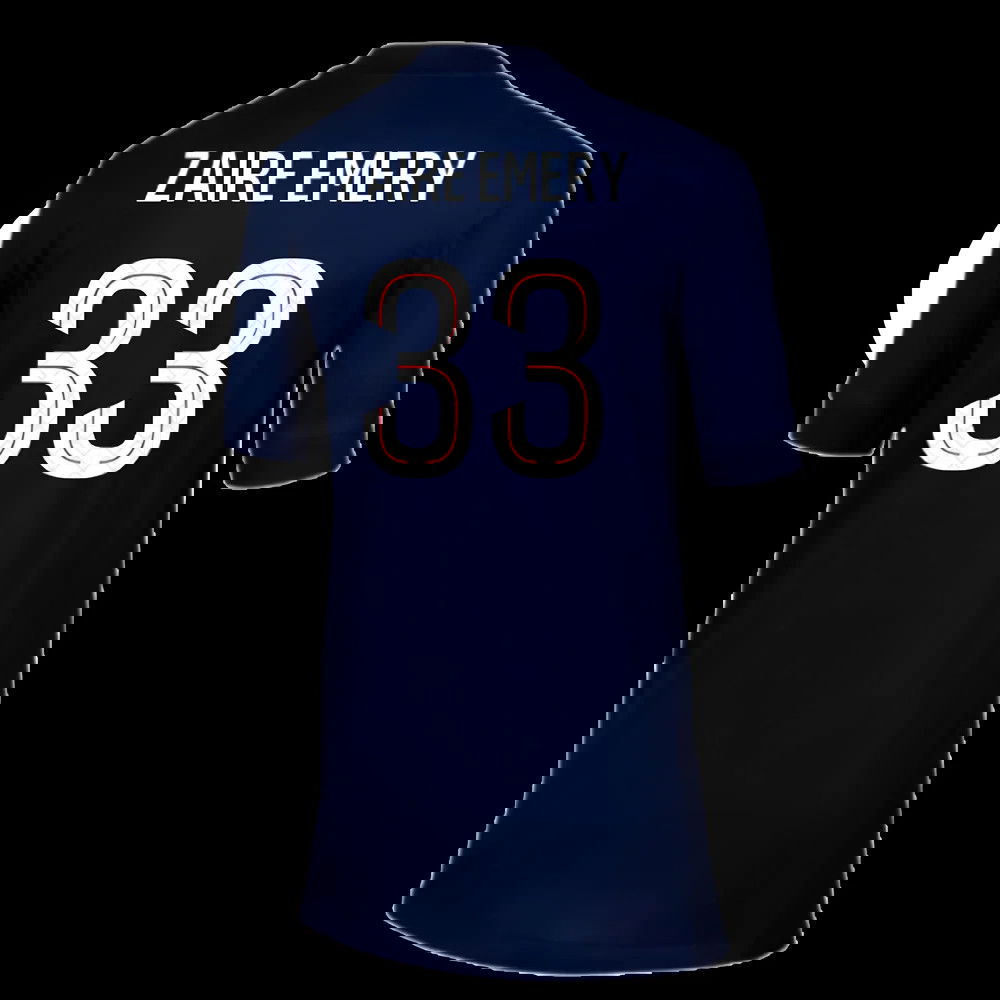 2025-2026 PSG Paris Saint Germain Home Shirt (Kids) (Zaire Emery 33)