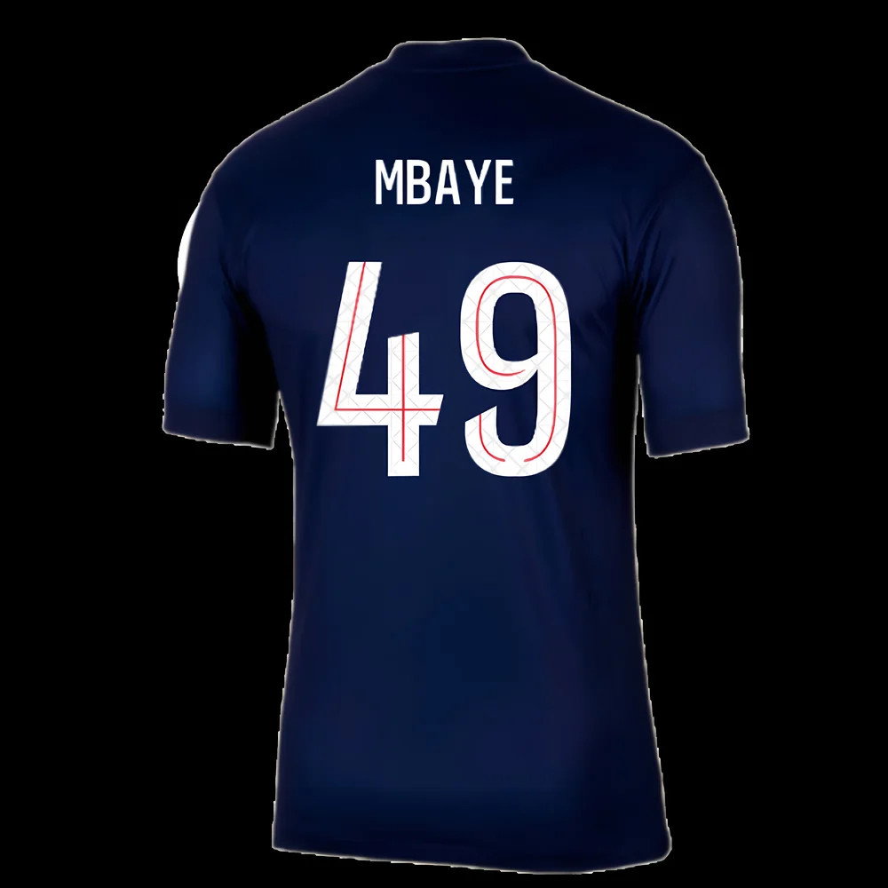 2025-2026 PSG Paris Saint Germain Home Shirt (Mbaye 49)