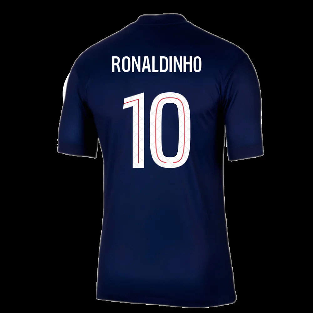 2025-2026 PSG Paris Saint Germain Home Shirt (Ronaldinho 10)