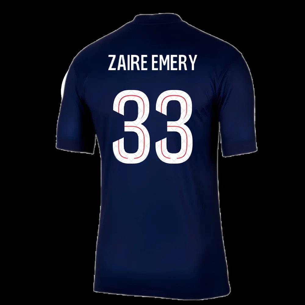 2025-2026 PSG Paris Saint Germain Home Shirt (Zaire Emery 33)