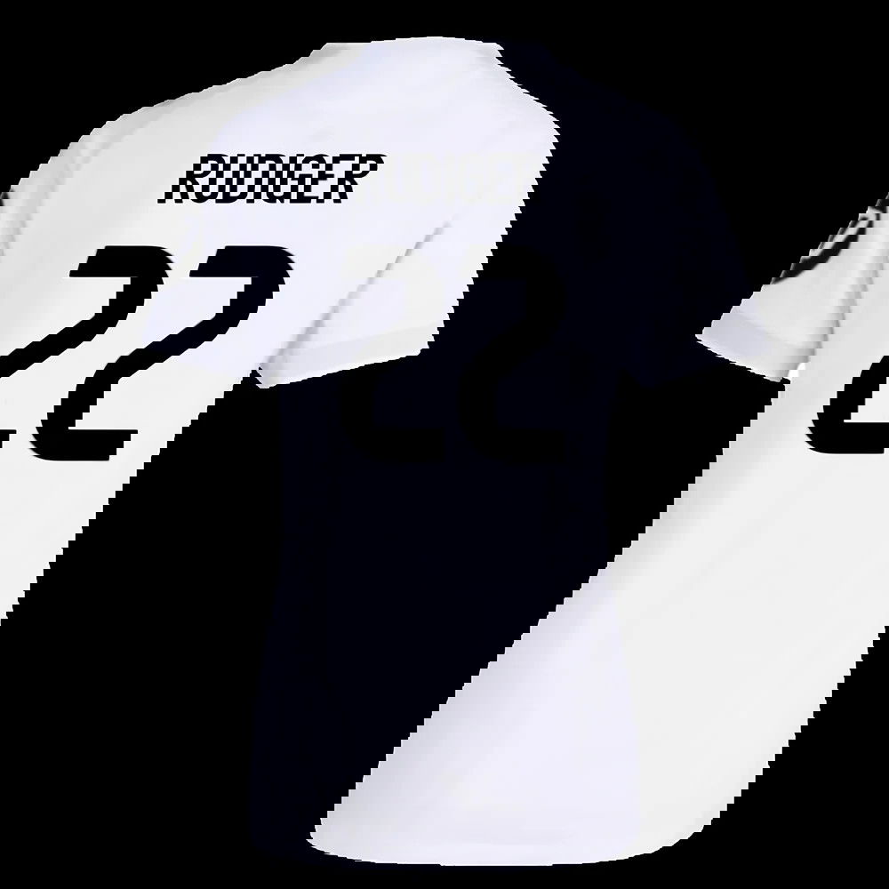 2025-2026 Real Madrid Authentic Home Shirt (Womens) (Rudiger 22)