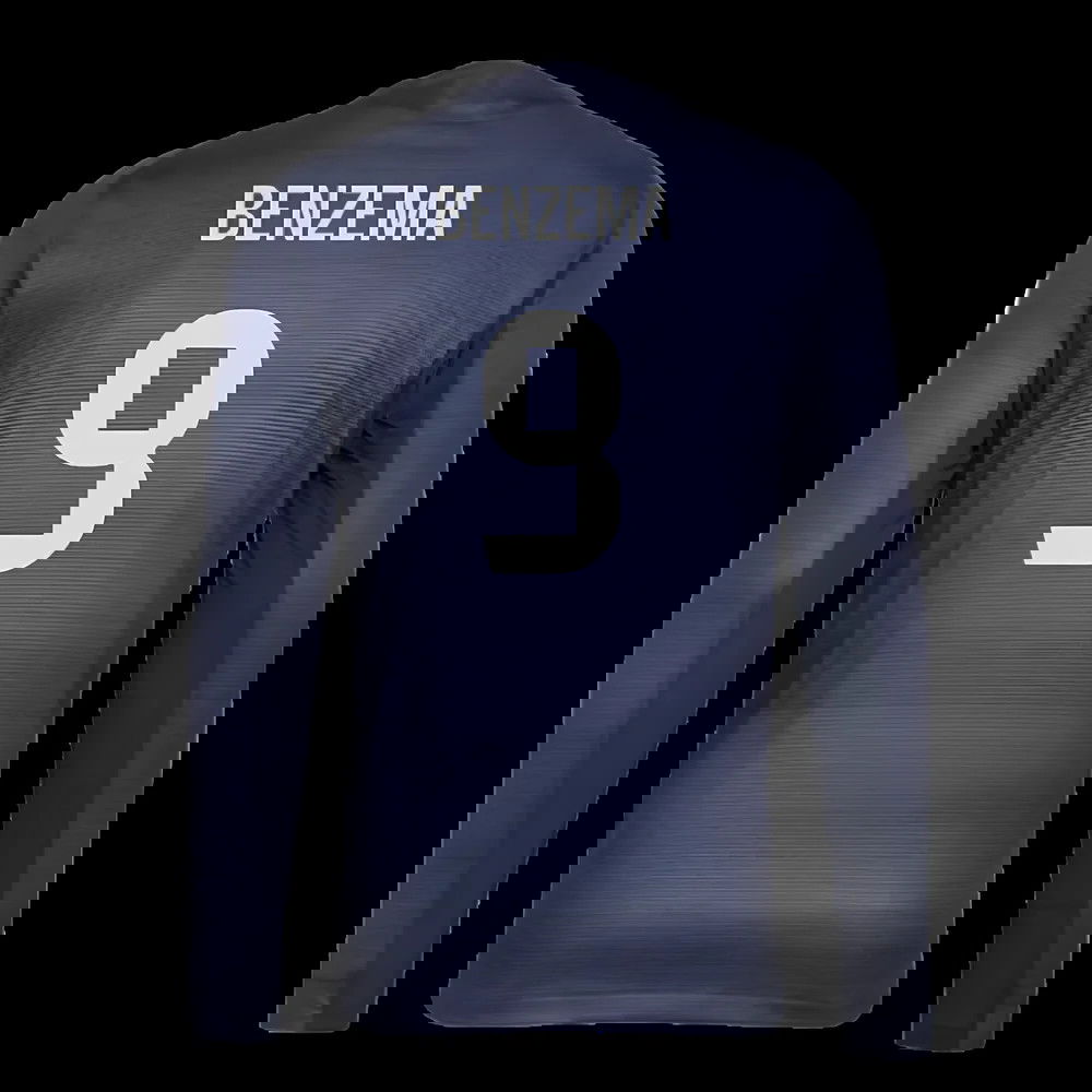 2025-2026 Real Madrid Authentic Long Sleeve Away Shirt (Benzema 9)