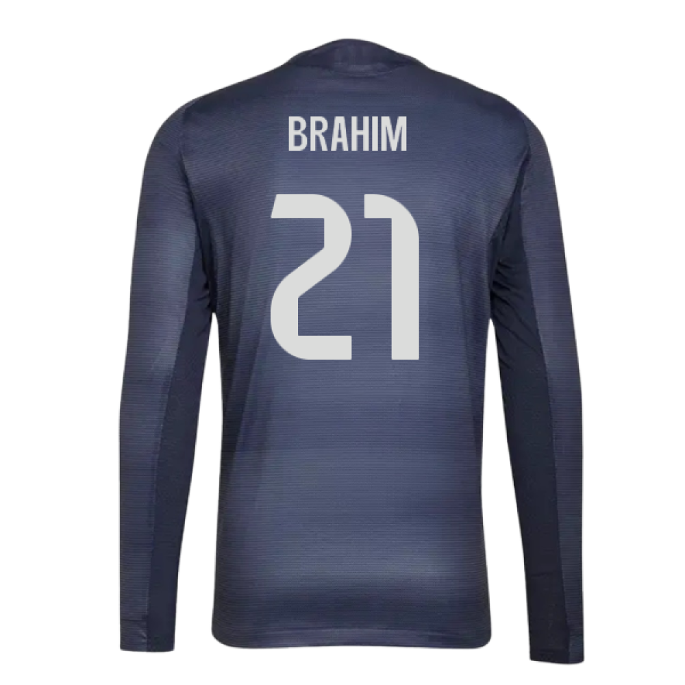 2025-2026 Real Madrid Authentic Long Sleeve Away Shirt (Brahim 21)