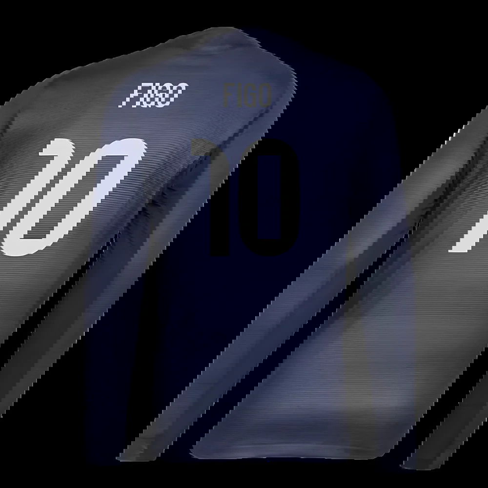 2025-2026 Real Madrid Authentic Long Sleeve Away Shirt (Figo 10)