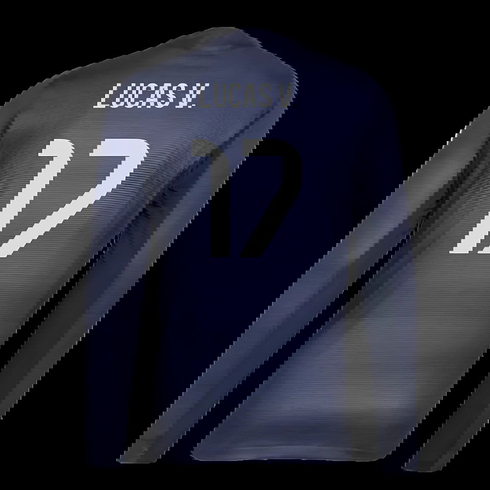 2025-2026 Real Madrid Authentic Long Sleeve Away Shirt (Lucas V. 17)