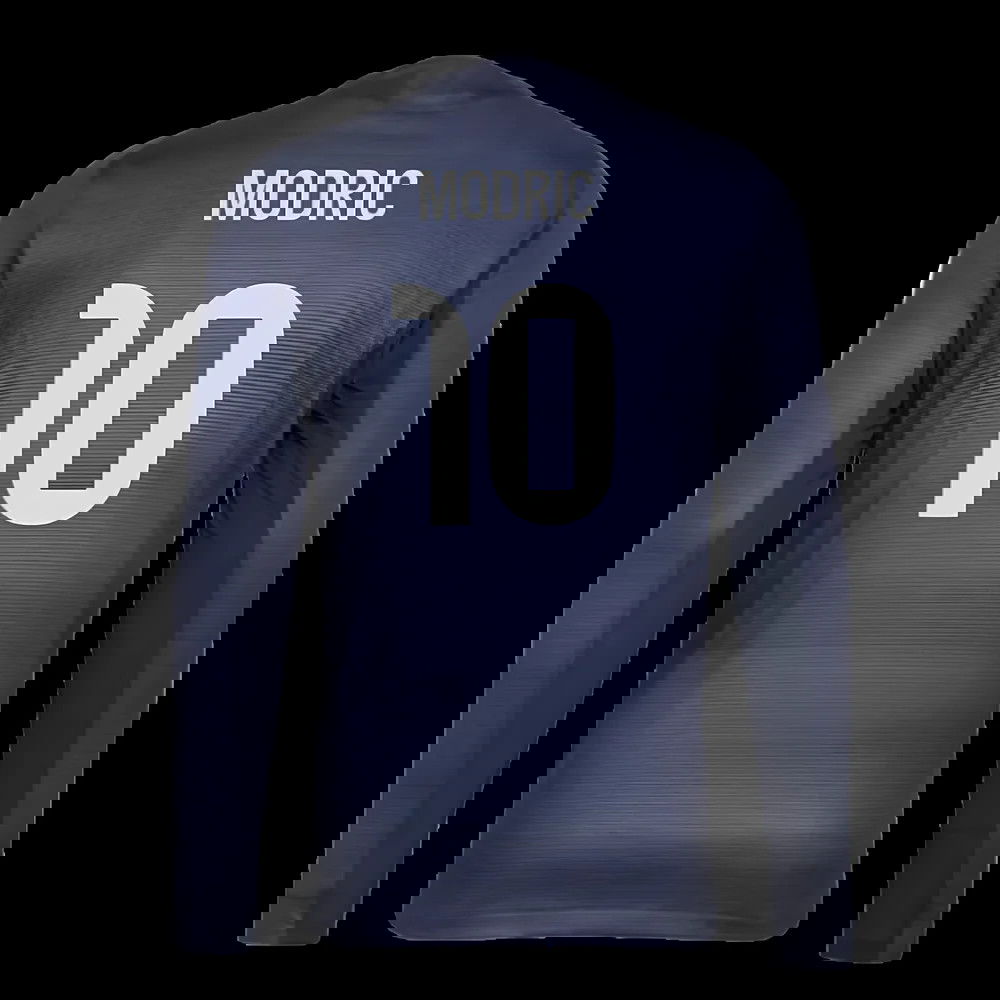 2025-2026 Real Madrid Authentic Long Sleeve Away Shirt (Modric 10)
