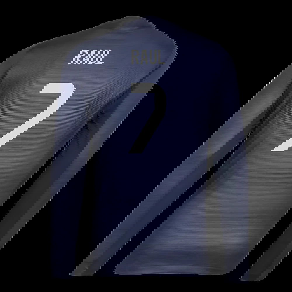 2025-2026 Real Madrid Authentic Long Sleeve Away Shirt (Raul 7)