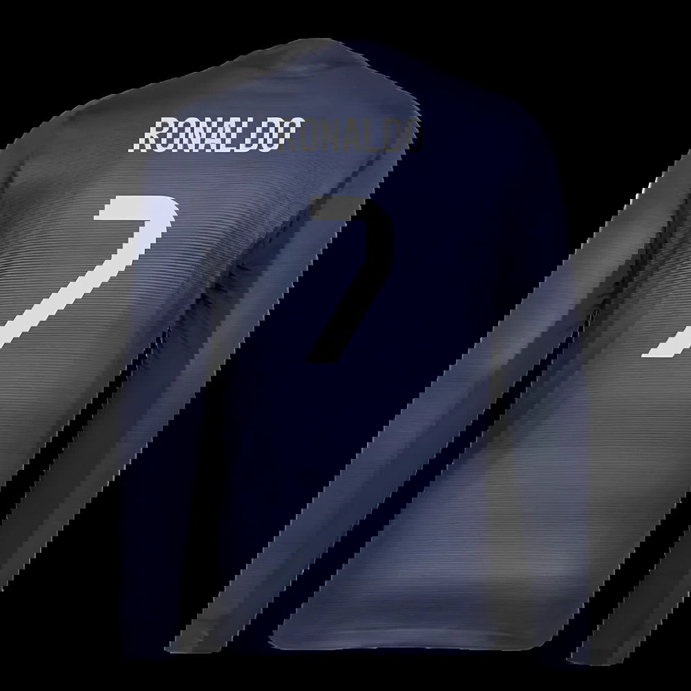 2025-2026 Real Madrid Authentic Long Sleeve Away Shirt (Ronaldo 7)