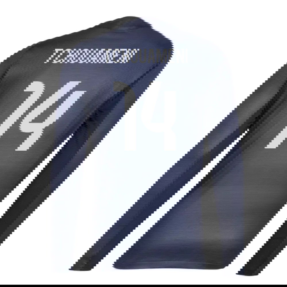 2025-2026 Real Madrid Authentic Long Sleeve Away Shirt (Tchouameni 14)