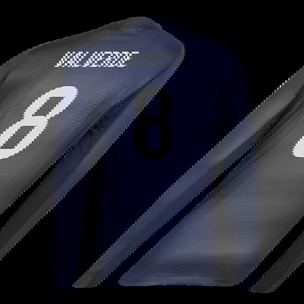 2025-2026 Real Madrid Authentic Long Sleeve Away Shirt (Valverde 8)