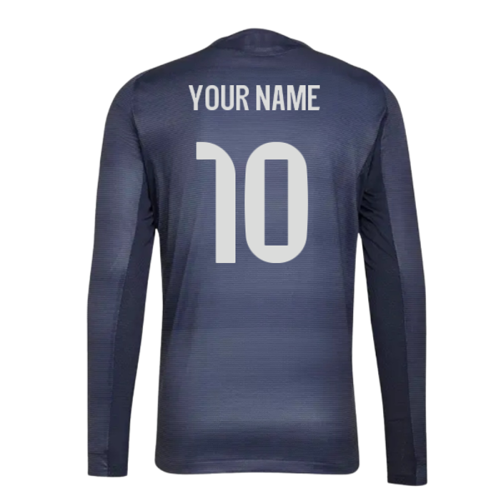 2025-2026 Real Madrid Authentic Long Sleeve Away Shirt (Your Name)