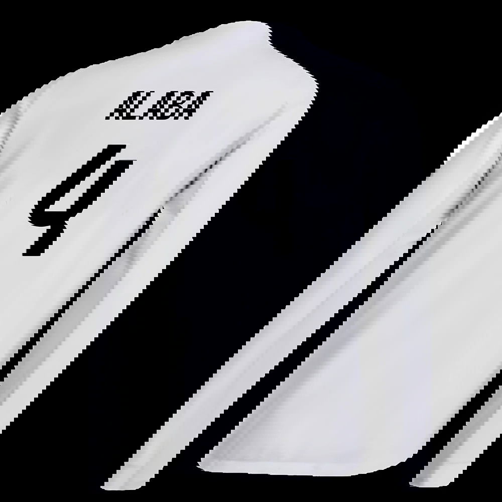 2025-2026 Real Madrid Authentic Long Sleeve Home Shirt (Alaba 4)