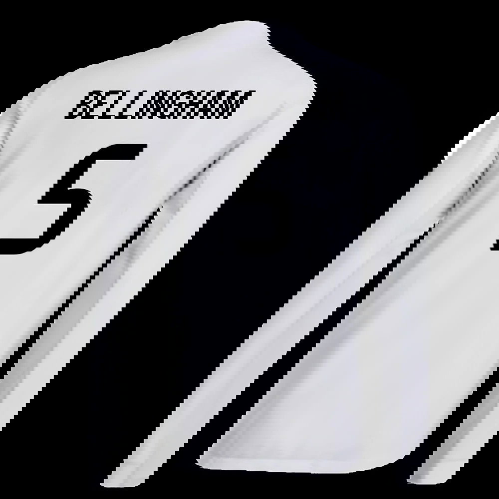 2025-2026 Real Madrid Authentic Long Sleeve Home Shirt (Bellingham 5)