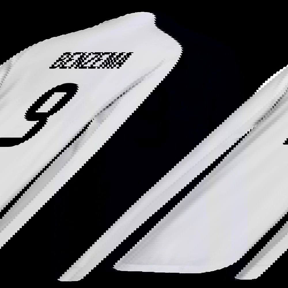 2025-2026 Real Madrid Authentic Long Sleeve Home Shirt (Benzema 9)