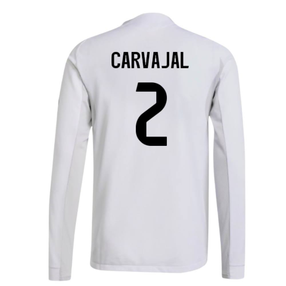 2025-2026 Real Madrid Authentic Long Sleeve Home Shirt (Carvajal 2)