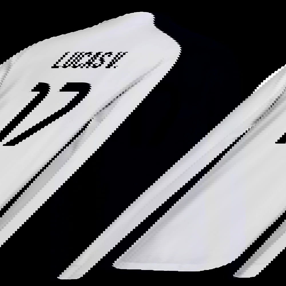 2025-2026 Real Madrid Authentic Long Sleeve Home Shirt (Lucas V. 17)
