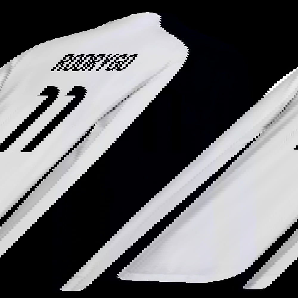 2025-2026 Real Madrid Authentic Long Sleeve Home Shirt (Rodrygo 11)