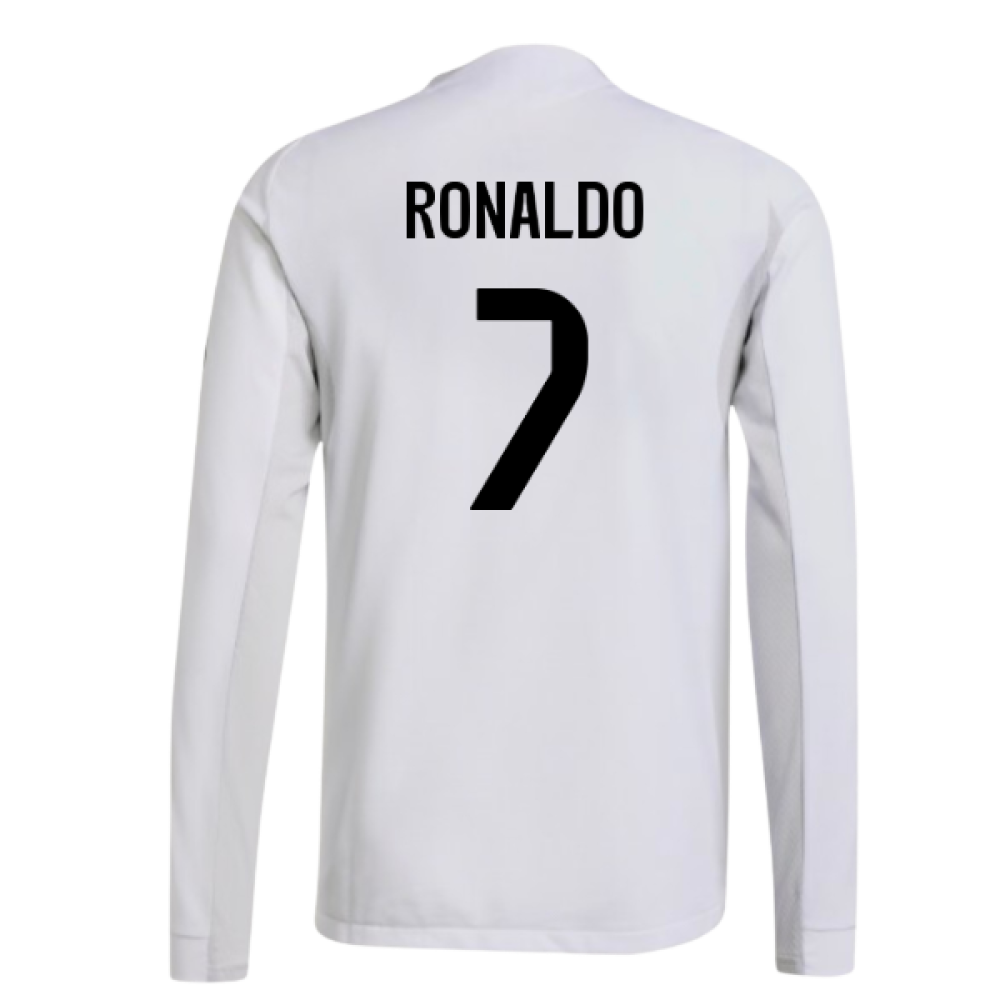 2025-2026 Real Madrid Authentic Long Sleeve Home Shirt (Ronaldo 7)