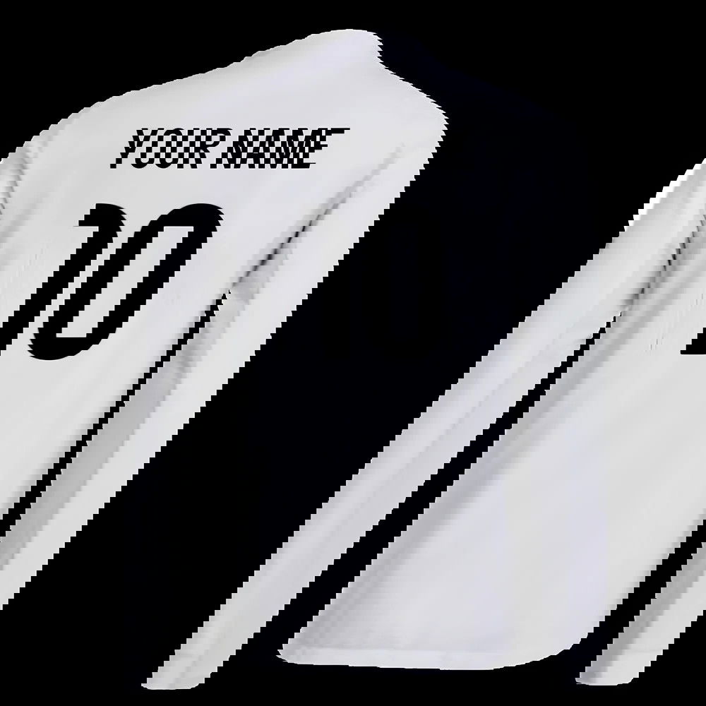 2025-2026 Real Madrid Authentic Long Sleeve Home Shirt (Your Name)