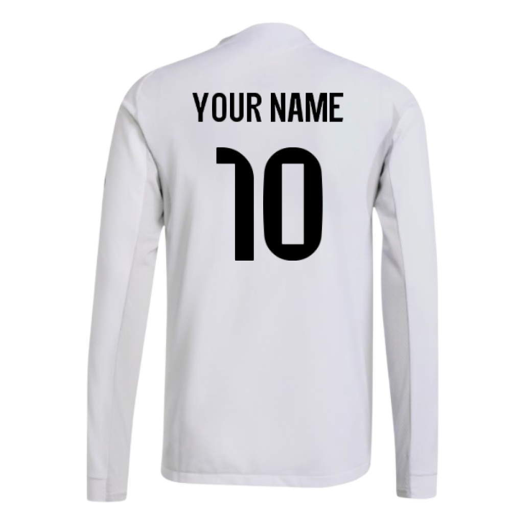 2025-2026 Real Madrid Authentic Long Sleeve Home Shirt (Your Name)