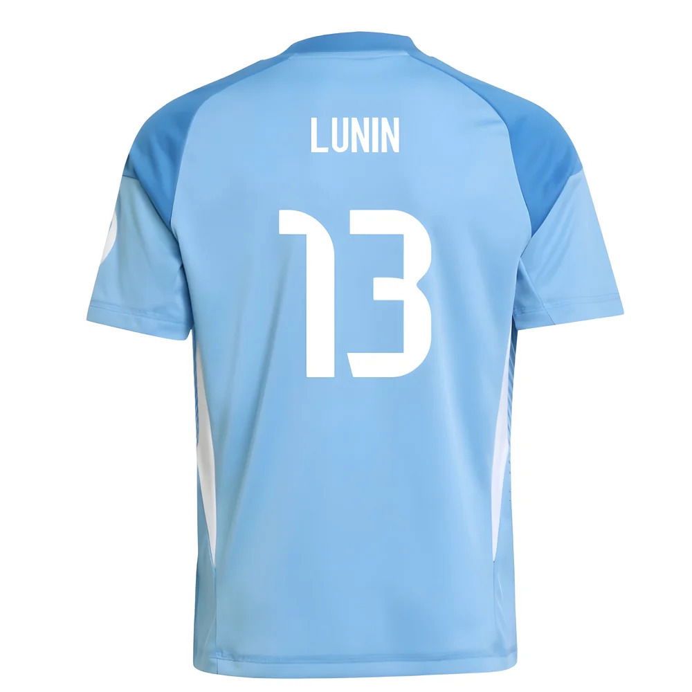2025-2026 Real Madrid Home Goalkeeper Shirt (Blue) - Kids (Lunin 13)