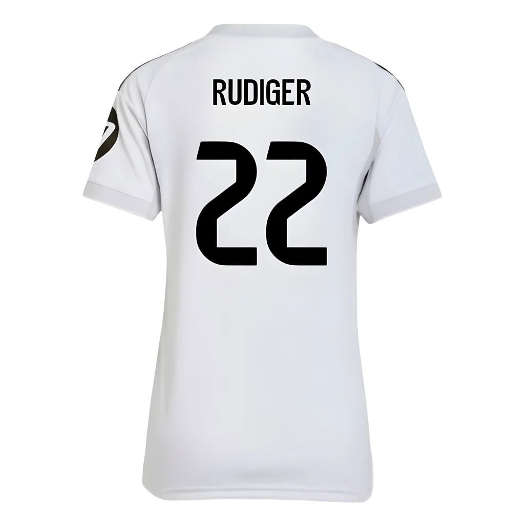 2025-2026 Real Madrid Home Shirt (Womens) (Rudiger 22)