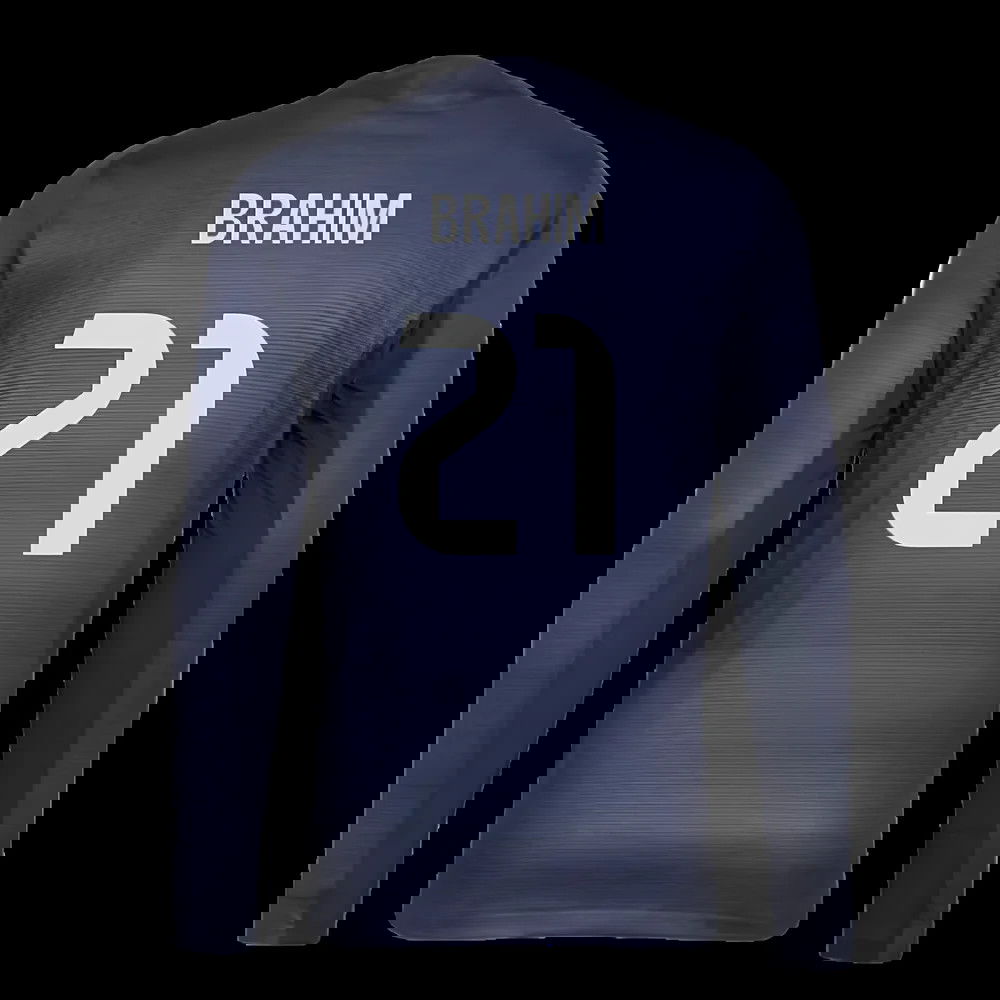 2025-2026 Real Madrid Long Sleeve Away Shirt (Brahim 21)