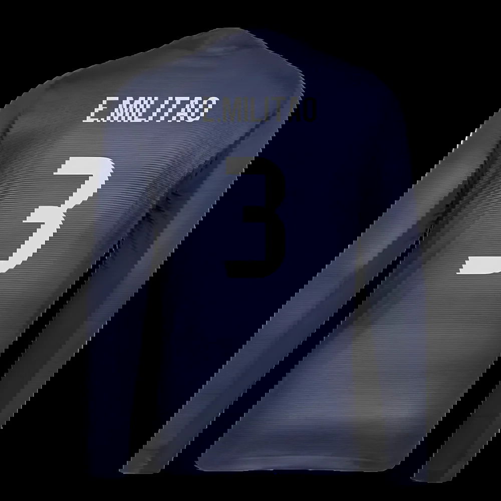 2025-2026 Real Madrid Long Sleeve Away Shirt (E.Militao 3)