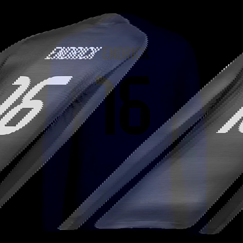 2025-2026 Real Madrid Long Sleeve Away Shirt (Endrick 16)