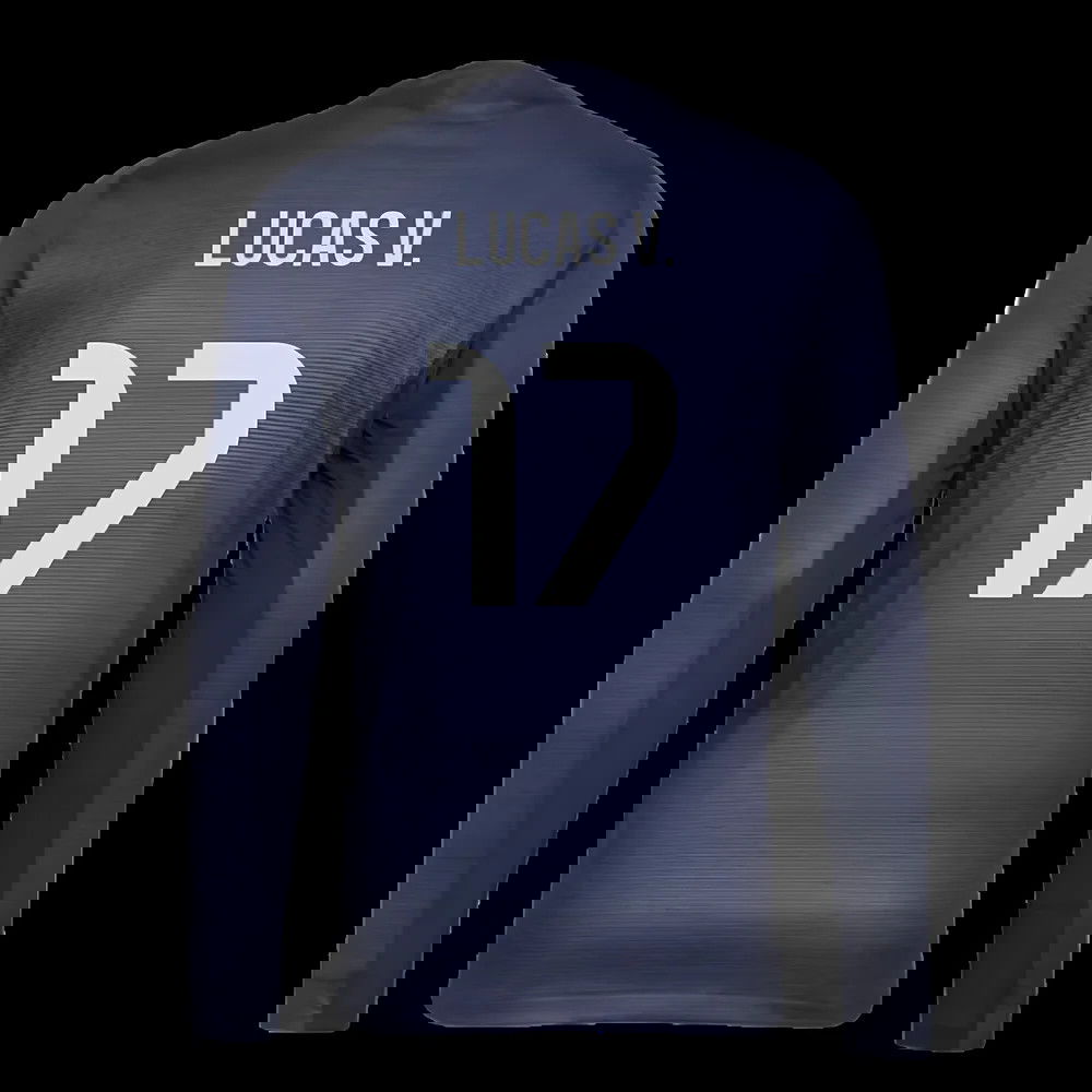 2025-2026 Real Madrid Long Sleeve Away Shirt (Lucas V. 17)