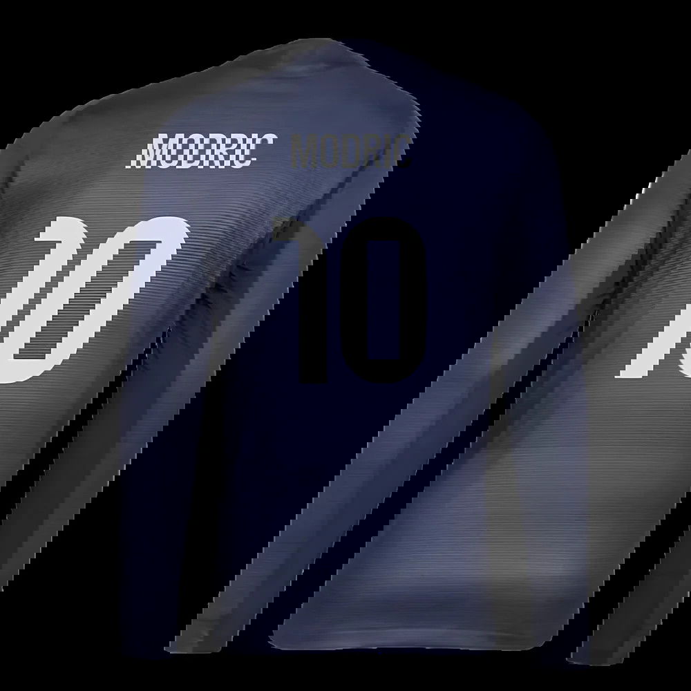 2025-2026 Real Madrid Long Sleeve Away Shirt (Modric 10)