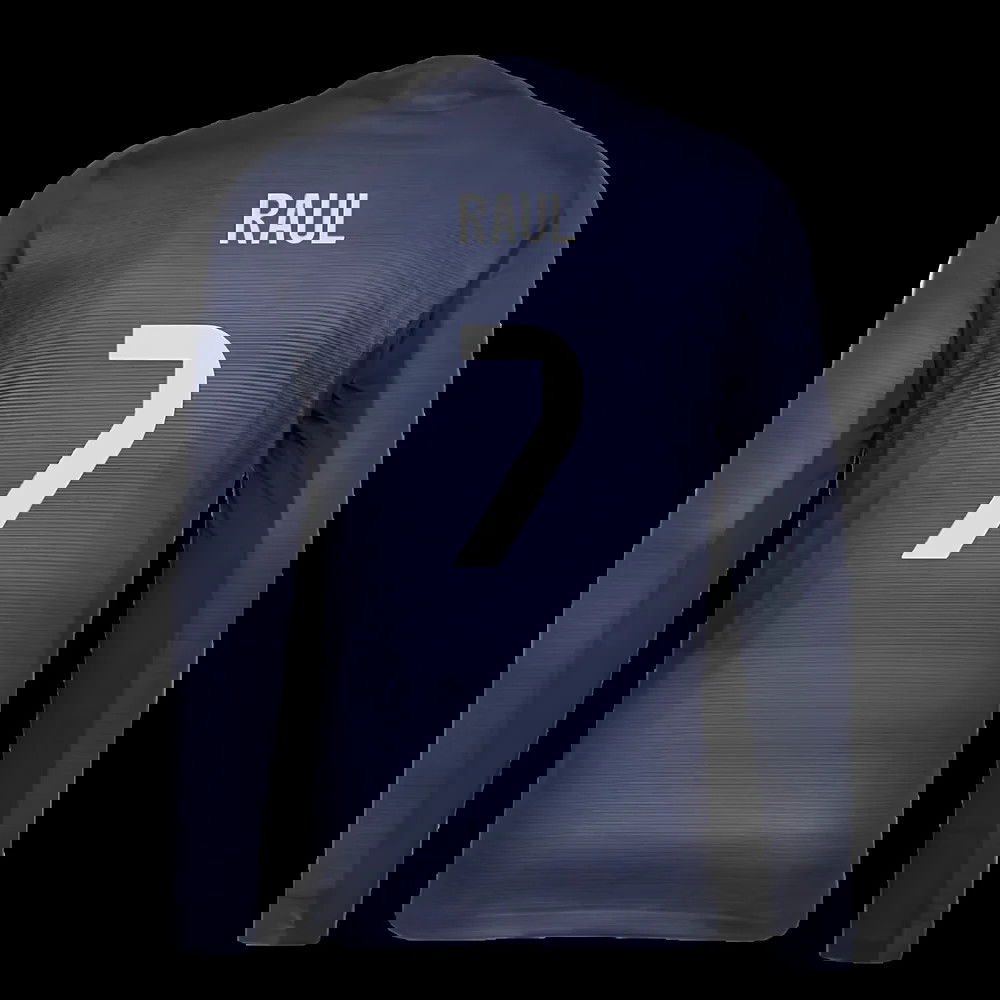 2025-2026 Real Madrid Long Sleeve Away Shirt (Raul 7)