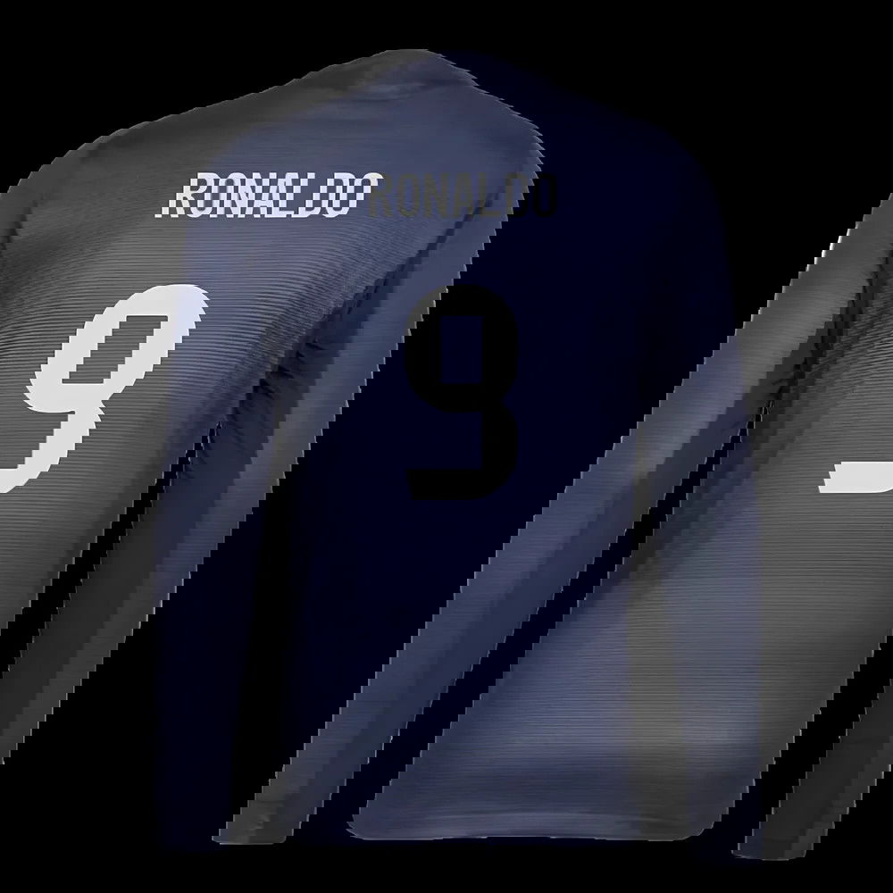 2025-2026 Real Madrid Long Sleeve Away Shirt (Ronaldo 9)