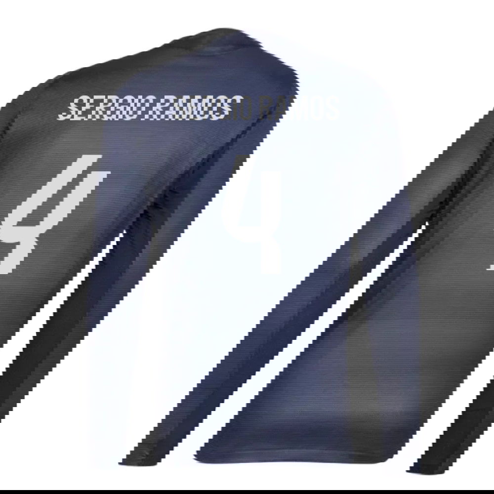 2025-2026 Real Madrid Long Sleeve Away Shirt (Sergio Ramos 4)