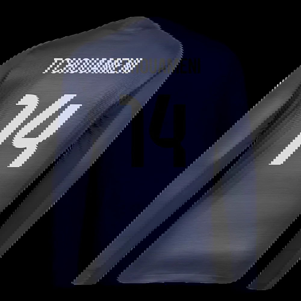 2025-2026 Real Madrid Long Sleeve Away Shirt (Tchouameni 14)