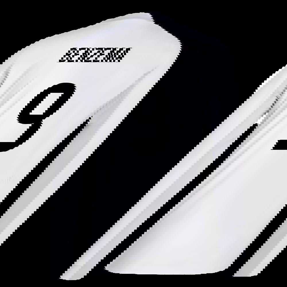 2025-2026 Real Madrid Long Sleeve Home Shirt (Benzema 9)