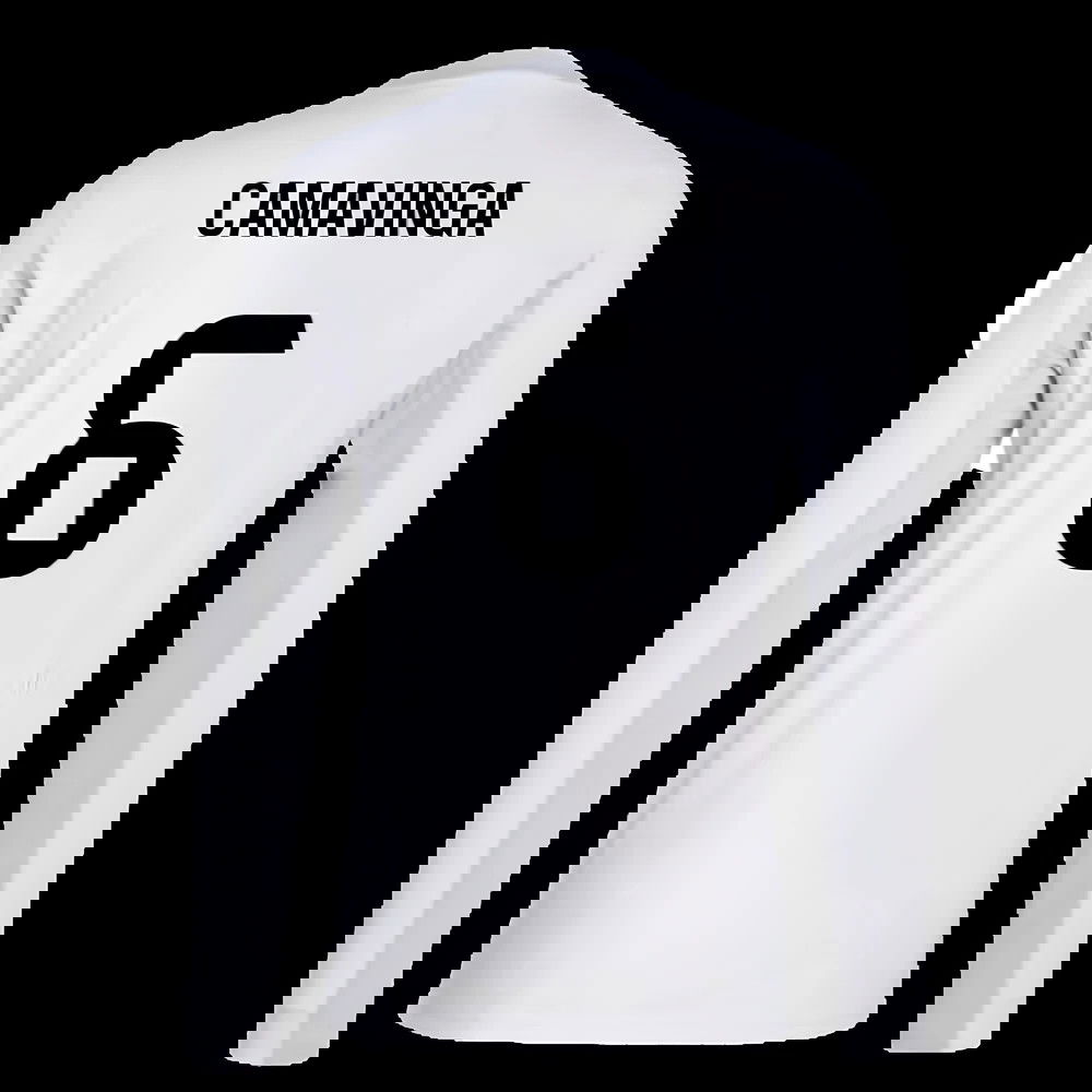 2025-2026 Real Madrid Long Sleeve Home Shirt (Camavinga 6)