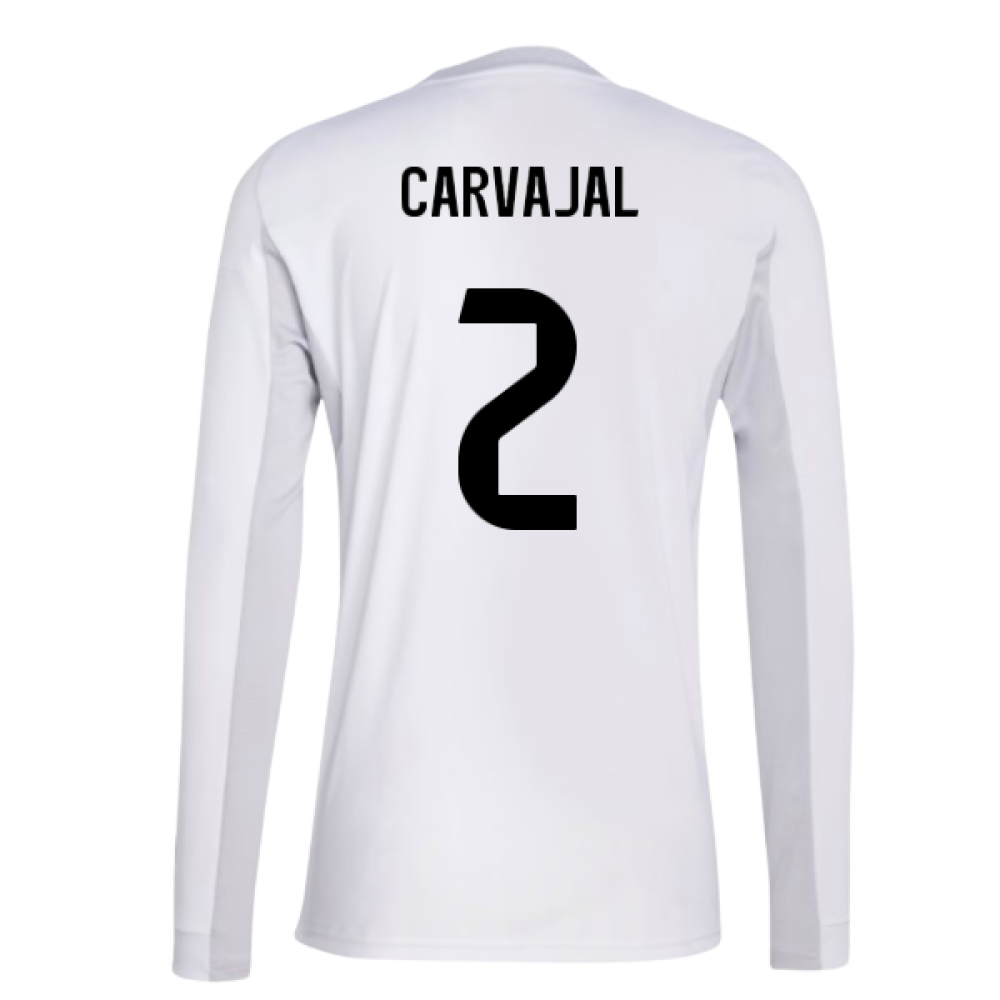 2025-2026 Real Madrid Long Sleeve Home Shirt (Carvajal 2)