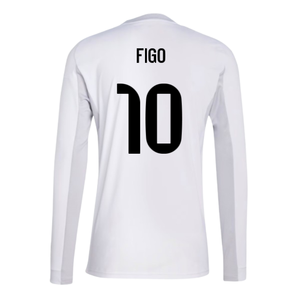 2025-2026 Real Madrid Long Sleeve Home Shirt (Figo 10)