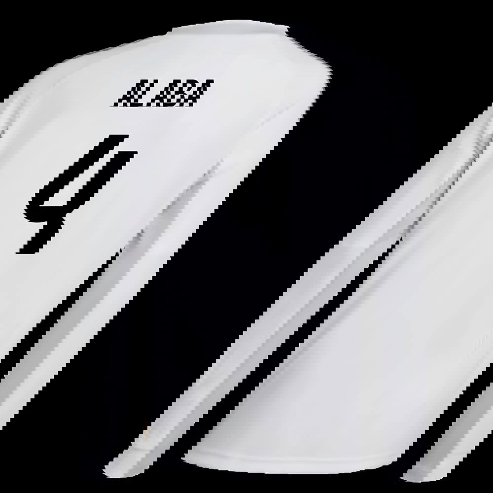 2025-2026 Real Madrid Long Sleeve Home Shirt (Kids) (Alaba 4)