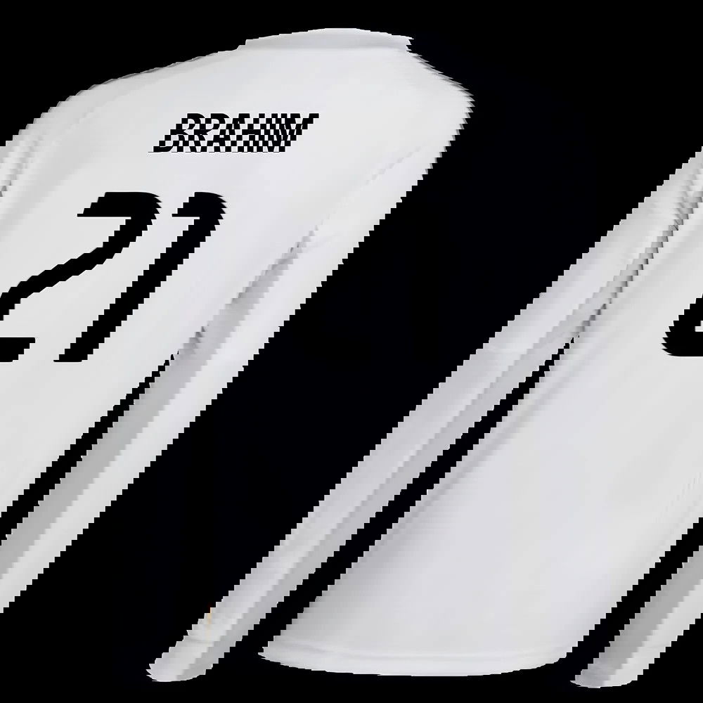 2025-2026 Real Madrid Long Sleeve Home Shirt (Kids) (Brahim 21)